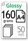 123inkt Glossy hoogglans fotopapier 160 grams (inhoud 50 vel)  064048