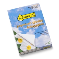 123inkt Premium Glossy zijdeglans fotopapier 210 grams 10 x 15 cm (100 vel)  064110
