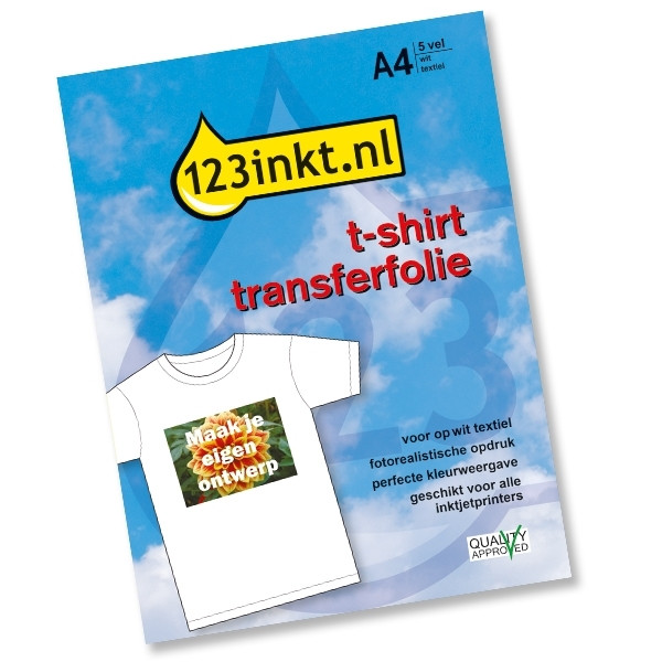 123inkt T-shirt transferfolie wit textiel (inhoud 5 vel) 4004C002C C13S041154C 060800 - 1