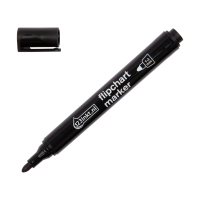 123inkt flipchart marker zwart (1 - 3 mm rond) 4-380001C 390557