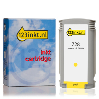123inkt huismerk vervangt HP 728 (F9J65A) inktcartridge geel hoge capaciteit F9J65AC 044495