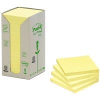 3M Post-it gerecyclede notes toren geel 76 x 76 mm (16 pack) 654-1T 201390