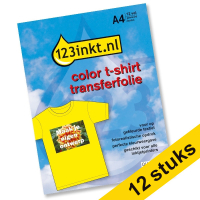Aanbieding T-shirt transferfolie color: 5 sets + 1 GRATIS (totaal 12 vel)  060860