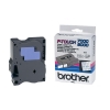 Brother TX-153 tape blauw op transparant 24mm (origineel) TX153 080228