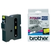 Brother TX-641 tape zwart op geel 18mm (origineel) TX641 080276