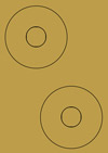 COLOR Labels GOUD 2 per vel diagonaal (inhoud 10 stuks)  063000