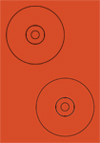 COLOR Labels ROOD 2 per vel diagonaal (inhoud 40 labels)  062020