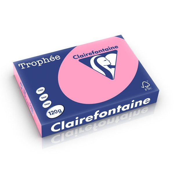 Clairefontaine gekleurd papier felroze 120 grams A4 (250 vel) 1277C 250202 - 1