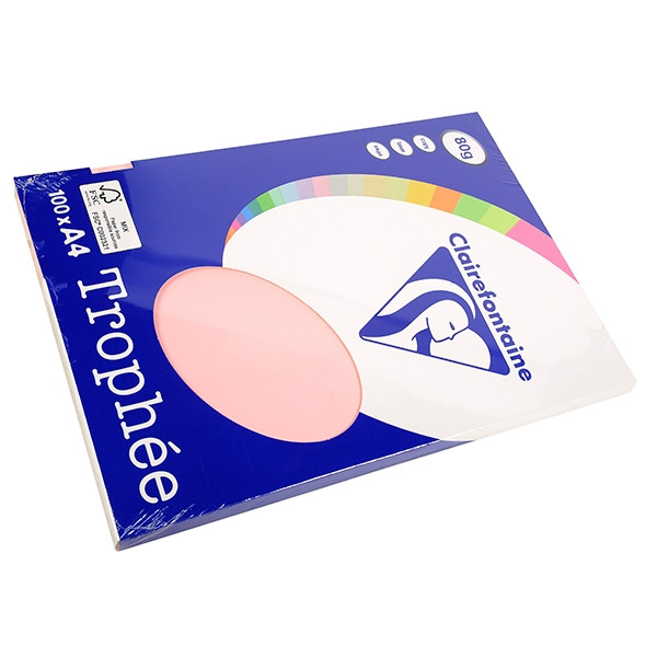 Clairefontaine gekleurd papier roze 80 grams A4 (100 vel) 4103C 250001 - 1