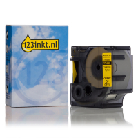 Dymo 1734525 IND Rhino tape flexibel nylon zwart op geel 24 mm (123inkt huismerk) 1734525C 088725