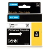 Dymo 18483 IND Rhino tape permanent polyester zwart op wit 12 mm (origineel) 18483 088668