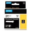 Dymo 18484 IND Rhino tape permanent polyester zwart op wit 19 mm (origineel) 18484 088670
