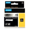 Dymo 18487 IND Rhino tape permanent polyester zwart op metallic 19 mm (origineel) 18487 088690