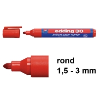 Edding 30 brilliant paper marker rood (1,5 - 3 mm rond) 4-30002 239205
