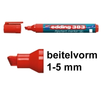 Edding 383 flipchart marker rood (1 - 5 mm beitel) 4-383002 200943