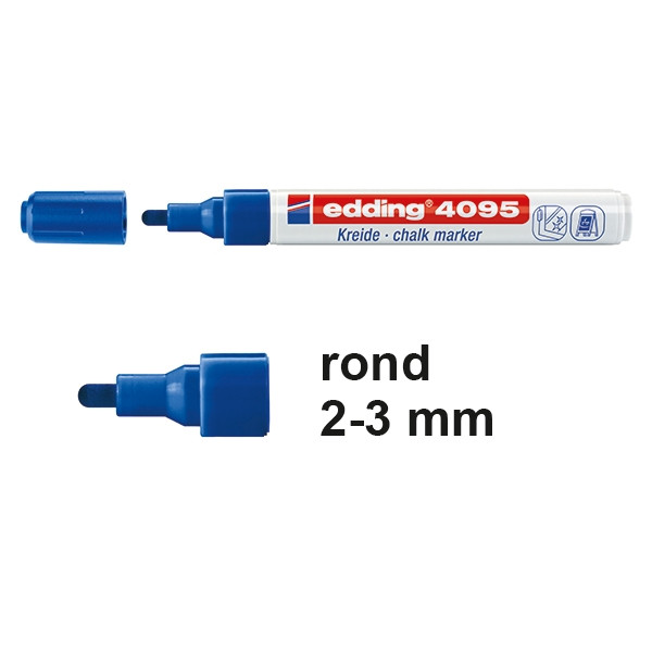 Edding 4095 krijtstift blauw (2 - 3 mm rond) 4-4095003 200899 - 1
