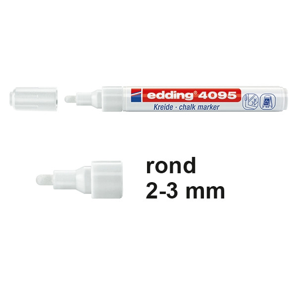 Edding 4095 krijtstift wit (2 - 3 mm rond) 4-4095049 200902 - 1