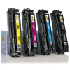 HP 125A aanbieding: HP CB540A, 541A, 542A, 543A zwart + 3 kleuren (123inkt huismerk)  130030