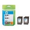 HP Dubbelpak HP 56 (C9502AE) inktcartridge zwart (origineel) C9502AE 031254 HP Dubbelpak HP 56 (C9502AE) inktcartridge zwart (origineel) C9502AE 031254