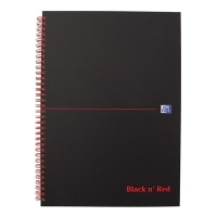Oxford Black n' Red spiraalblok karton A4 gelinieerd 90 grams 70 vel 400047608 260010