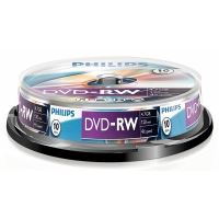 Philips DVD-RW rewritable 10 stuks in cakebox DN4S4B10F/00 098018