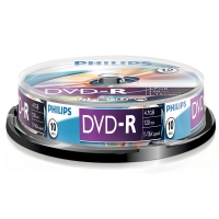 Philips DVD-R 10 stuks in cakebox DM4S6B10F/00 098027