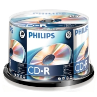 Philips cd-r 80 min. 50 stuks in cakebox CR7D5NB50/00 098003