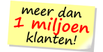 Meer dan 1 miljoen klanten!