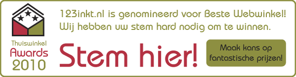 123inkt.nl is genomineerd voor een Thuiswinkel Award! Stem nu en maak kans op fantastische prijzen