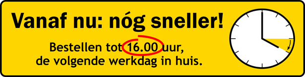 Vandaag besteld = morgen in huis