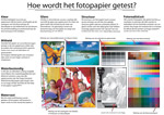 Klik hier voor een uitgebreide uitleg hoe het fotopapier wordt getest