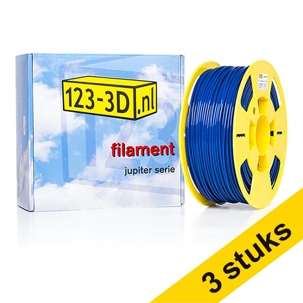 Aanbieding: 3x Filament donkerblauw 2,85 mm ABS 1 kg Jupiter serie (123-3D huismerk) 135543 Aanbieding: 3x Filament donkerblauw 2,85 mm ABS 1 kg Jupiter serie (123-3D huismerk) 135543 - 1