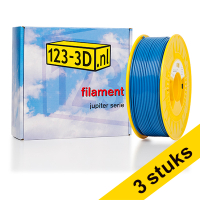 Aanbieding: 3x Filament hemelsblauw 2,85 mm PLA 1,1 kg Jupiter serie (123-3D huismerk) 135564