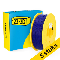 Aanbieding: 5x 123-3D Filament PLA Donkerblauw 1,75 mm 1 kg