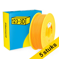 Aanbieding: 5x 123-3D Filament PLA Oranje 1,75 mm 1 kg