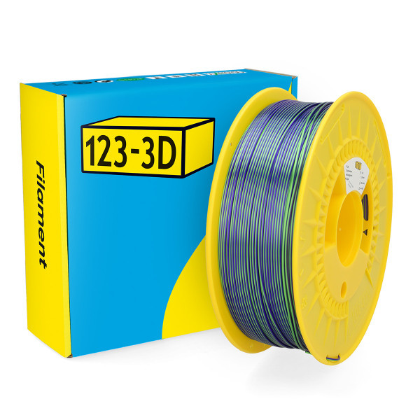 123-3D Filament PLA Kameleon Geelgroen-Paars 1,75 mm 1 kg DHM00253 - 1