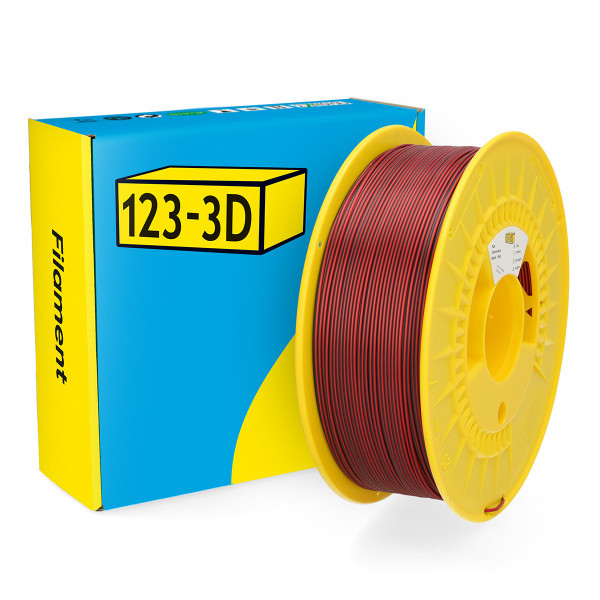 123-3D Filament PLA Kameleon Zwart-Rood 1,75 mm 1 kg DHM00262 - 1