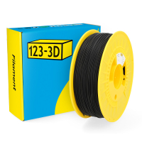 123-3D Filament PLA Mat Zwart 1,75 mm 1 kg DHM00102