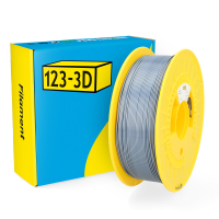123-3D Filament PLA Satijn Grijs 1,75 mm 1 kg DHM00074