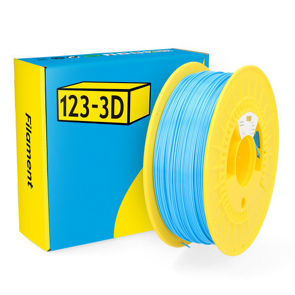 123-3D Filament PLA Satijn Lichtblauw 1,75 mm 1 kg DHM00067 - 1