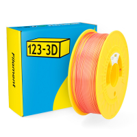 123-3D Filament PLA Satijn Regenboog Rood-Oranje 1,75 mm 1 kg DHM00116