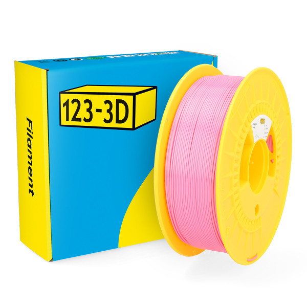 123-3D Filament PLA Satijn Roze 1,75 mm 1 kg DHM00076 - 1