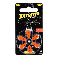 123accu Xtreme Power 13 / PR48 / Oranje gehoorapparaat batterij 6 stuks (123accu huismerk) ADR00357