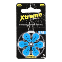 123accu Xtreme Power 675 / PR44 / Blauw gehoorapparaat batterij 6 stuks (123accu huismerk) ADR00361