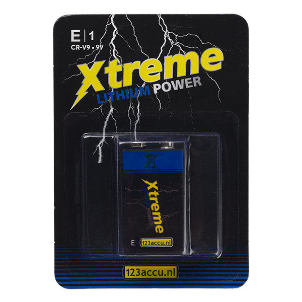 123accu Xtreme Power 6FR61 9V E-Block batterij (1 stuk) 6FR61 6FR61LB1A/10C CR-V9 GPCRV9C ADR00059 - 1