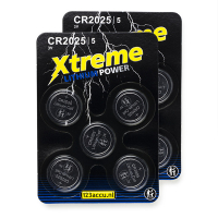 123accu Xtreme Power CR2025 knoopcel batterij 10 stuks ADR00074