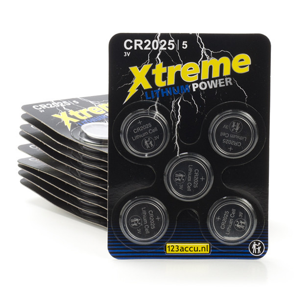 123accu Xtreme Power CR2025 knoopcel batterij 50 stuks ADR00057 - 1