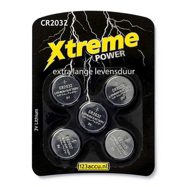 123accu Xtreme Power CR2032 lithium 5 stuks 150-803432C ADR00046C BR2032C CR2032/01BC GPCR2032C ADR00046 - 1
