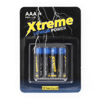 123accu Xtreme Power FR03 AAA batterij (4 stuks) ADR00067