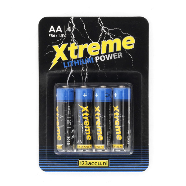 123accu Xtreme Power FR6 AA batterij (4 stuks) ADR00063 - 1